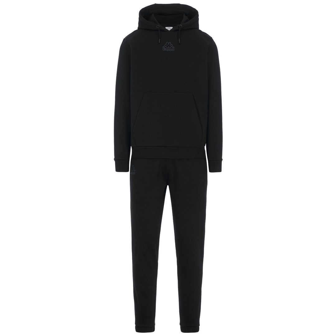 Black Men's Regular Fit Sportswear Tracksuit in Brushed Fleece main