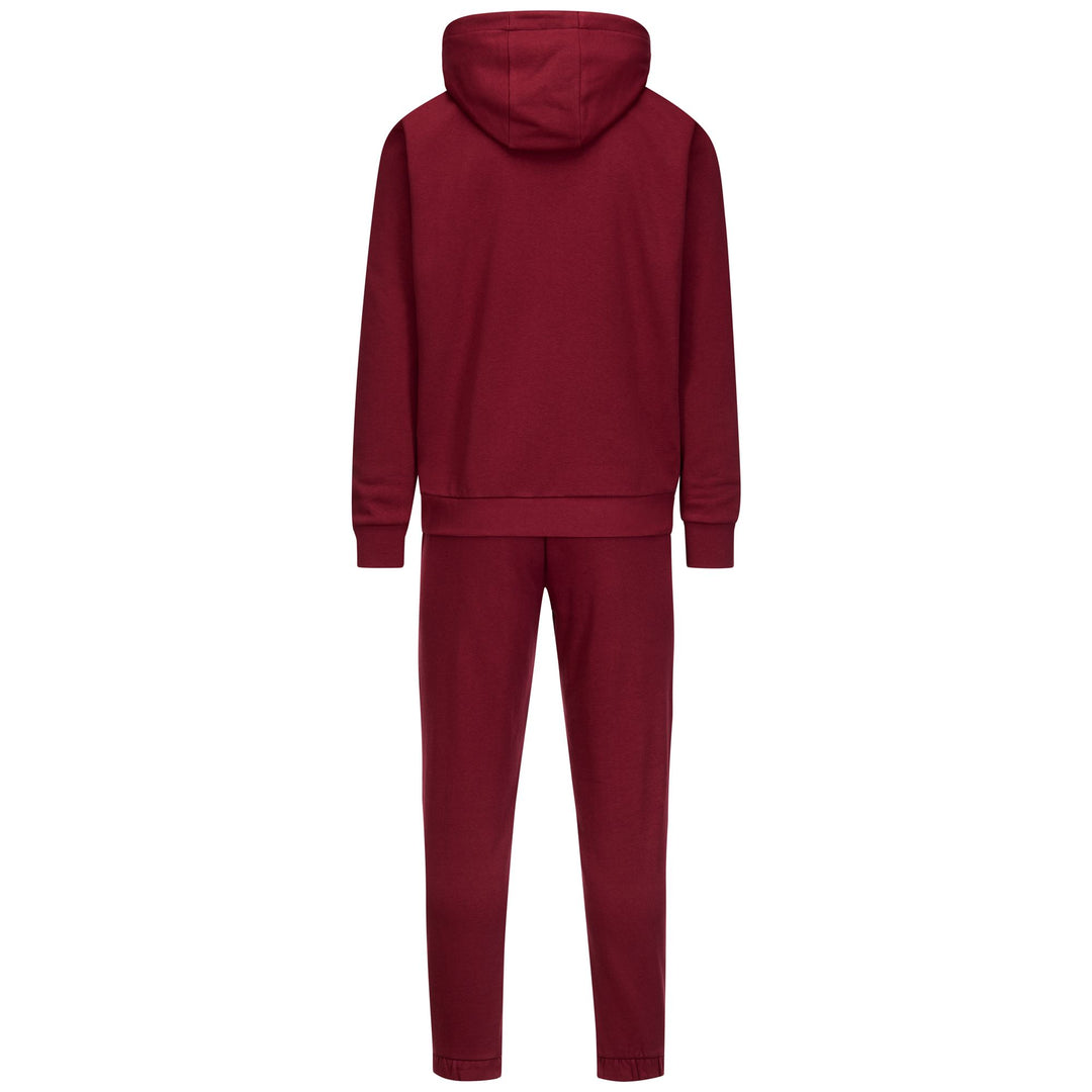 Tuta da uomo in pile rosso con cappuccio e tasche a marsupio main