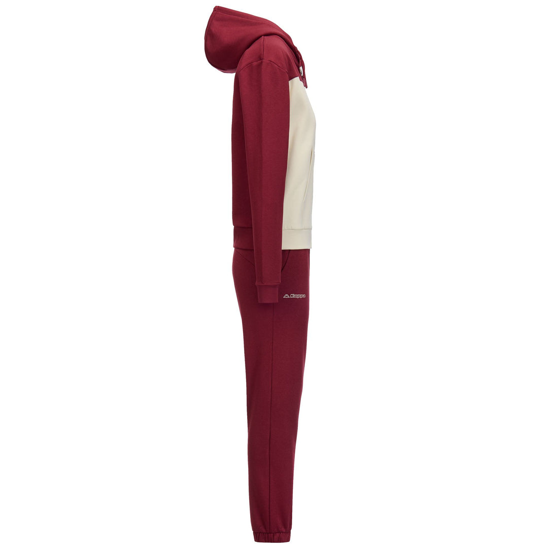 Red Women's Hooded Tracksuit with Fleece and Kangaroo Pockets main