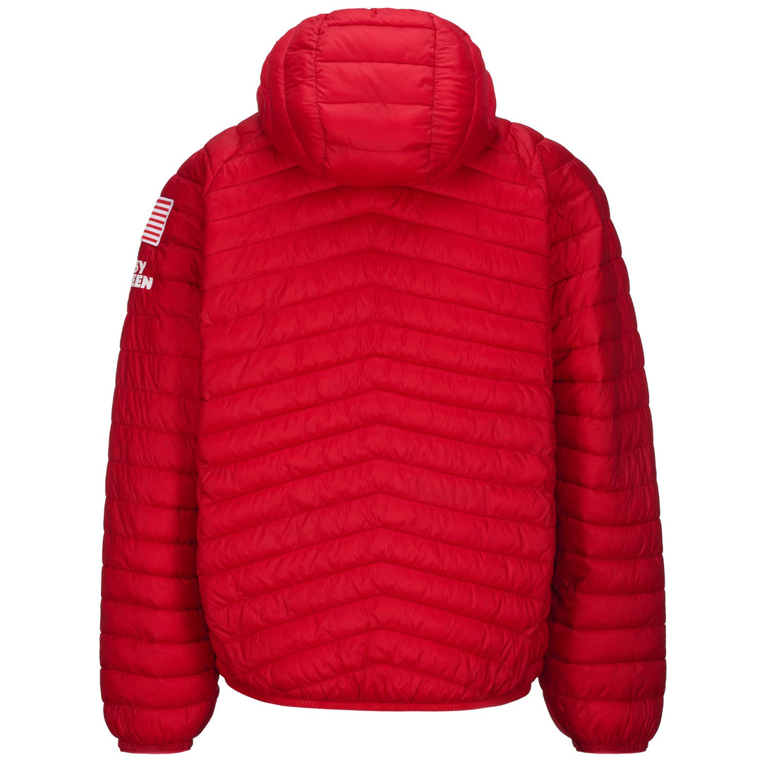 Red Men's Slim Fit Quilted Ski Jacket with Primaloft Insulation main