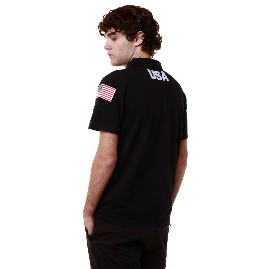 Blue Men's Slim Fit Ski Polo Shirt in Piquet Fabric main