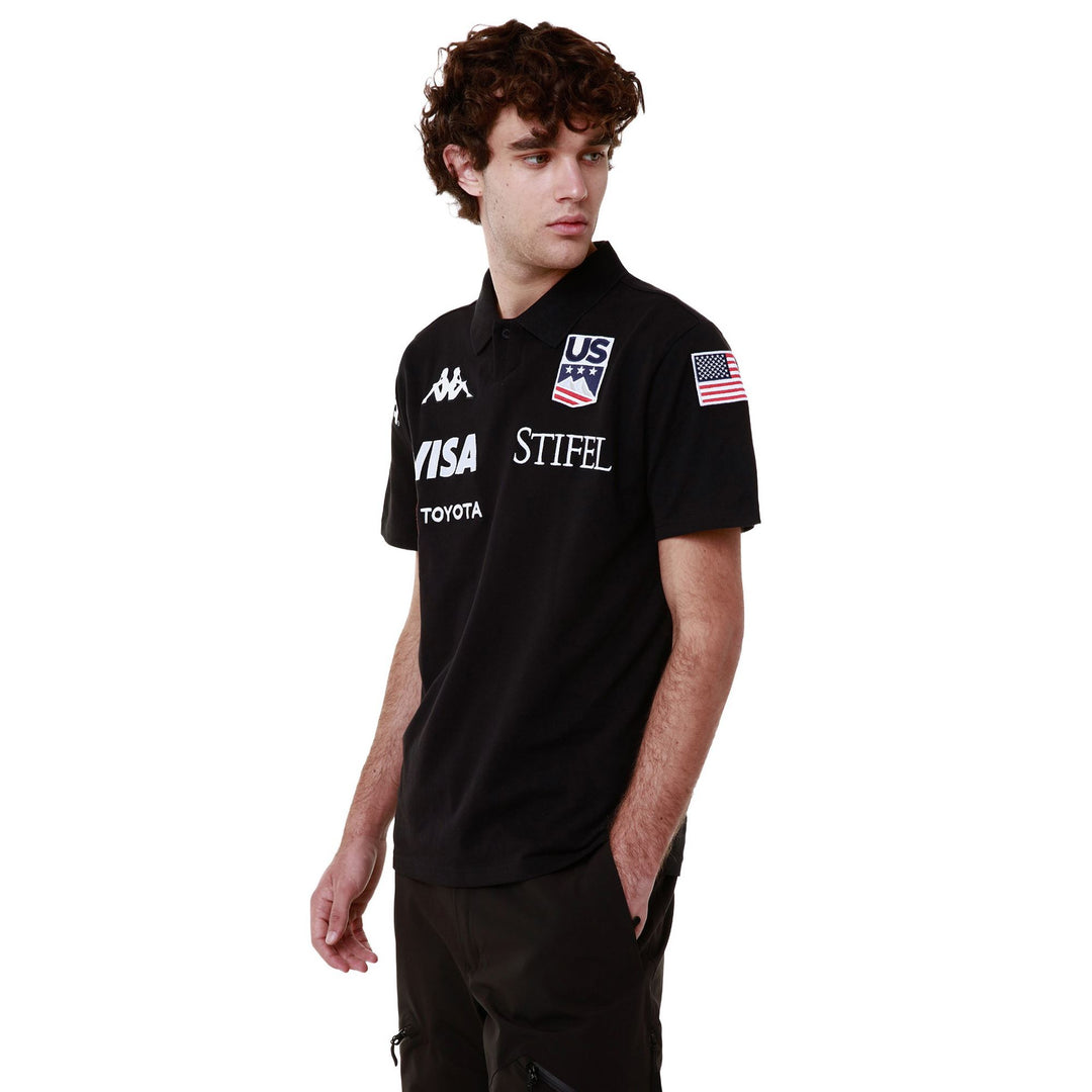 Blue Men's Slim Fit Ski Polo Shirt in Piquet Fabric main