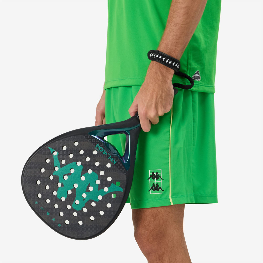 Green Unisex Padel Racket with 18K Carbon Face 01