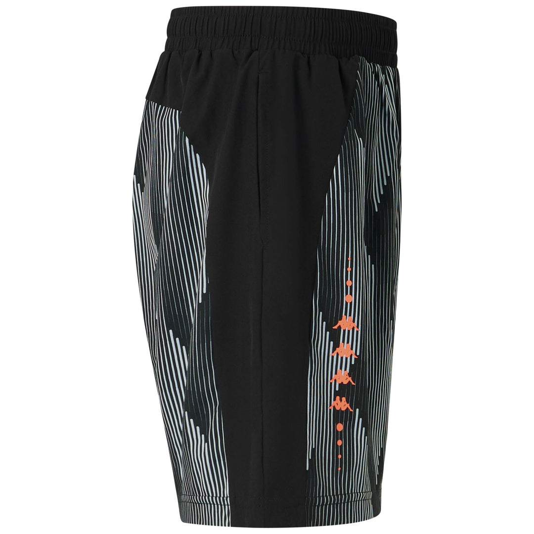 Black Men's Regular Fit Training Shorts in Woven Stretch Fabric main