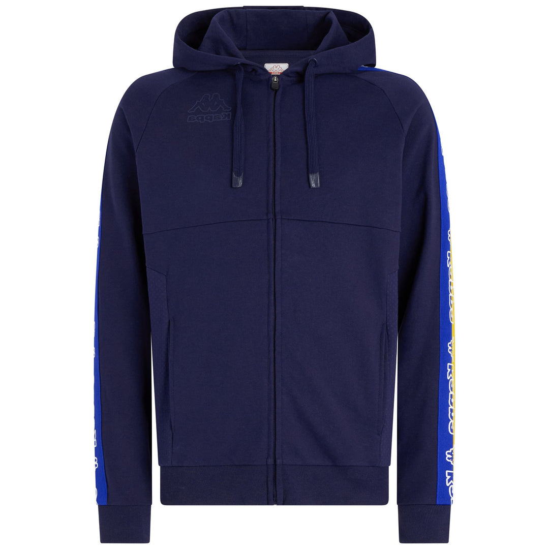 Chaqueta polar deportiva azul marino para hombre con capucha y bolsillos main