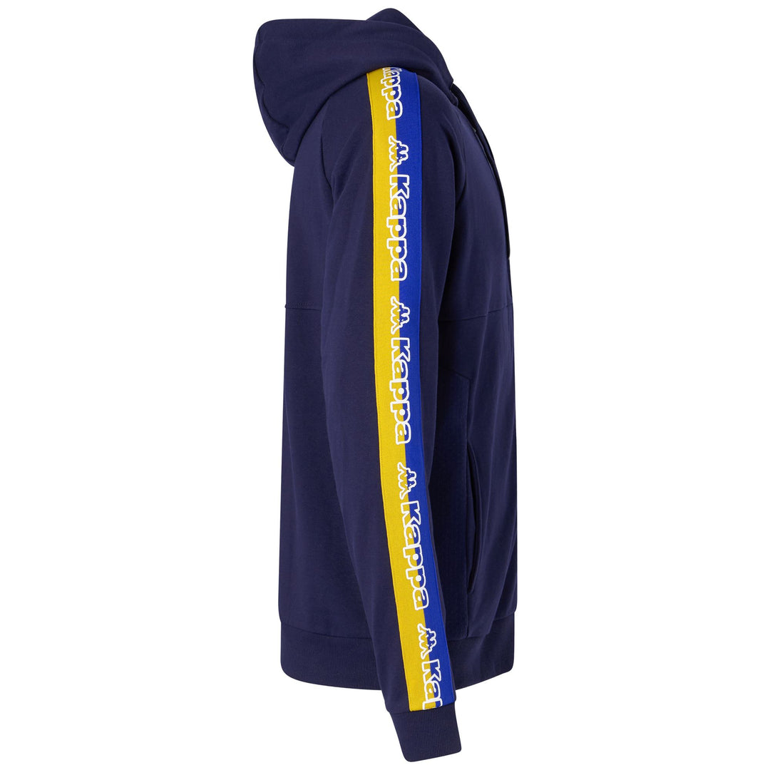 Chaqueta polar deportiva azul marino para hombre con capucha y bolsillos main