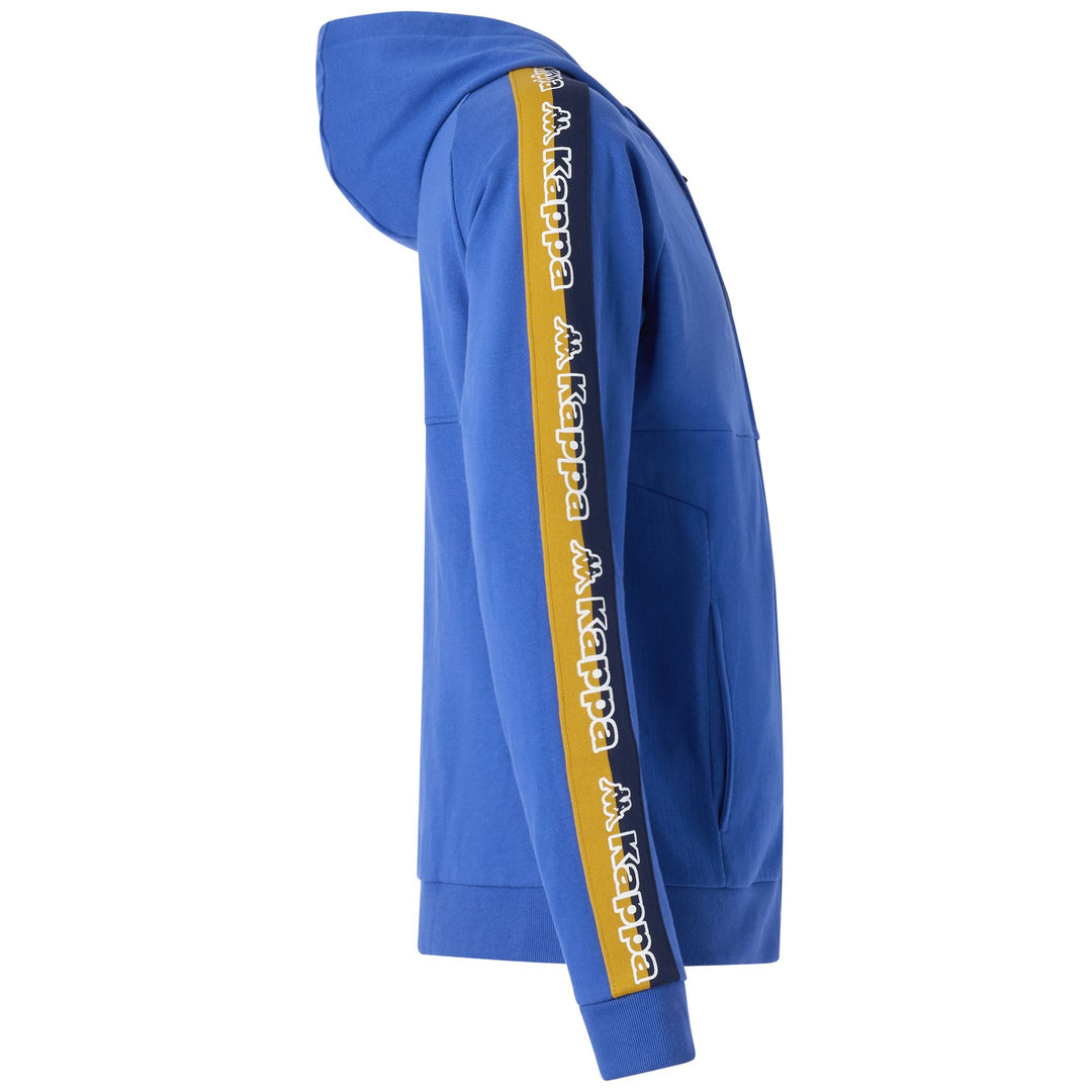 Chaqueta polar deportiva azul real para hombre con capucha y bolsillos main