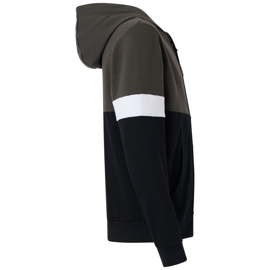 Giacca Fleece Sportiva Uomo Nera con Cappuccio e Tasche main