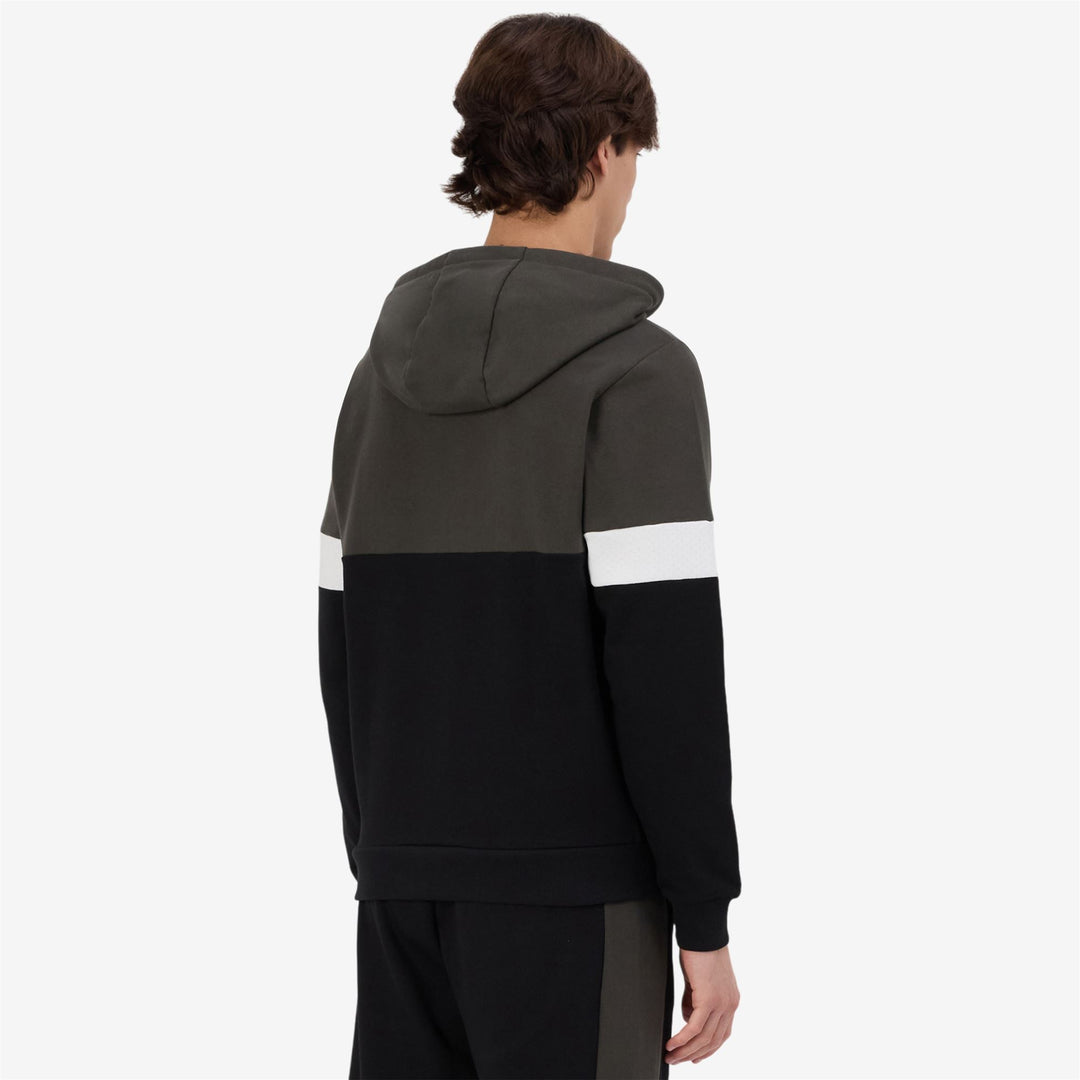 Giacca Fleece Sportiva Uomo Nera con Cappuccio e Tasche main