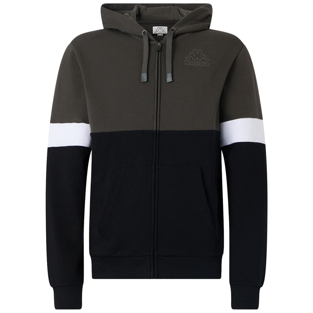 Giacca Fleece Sportiva Uomo Nera con Cappuccio e Tasche 02