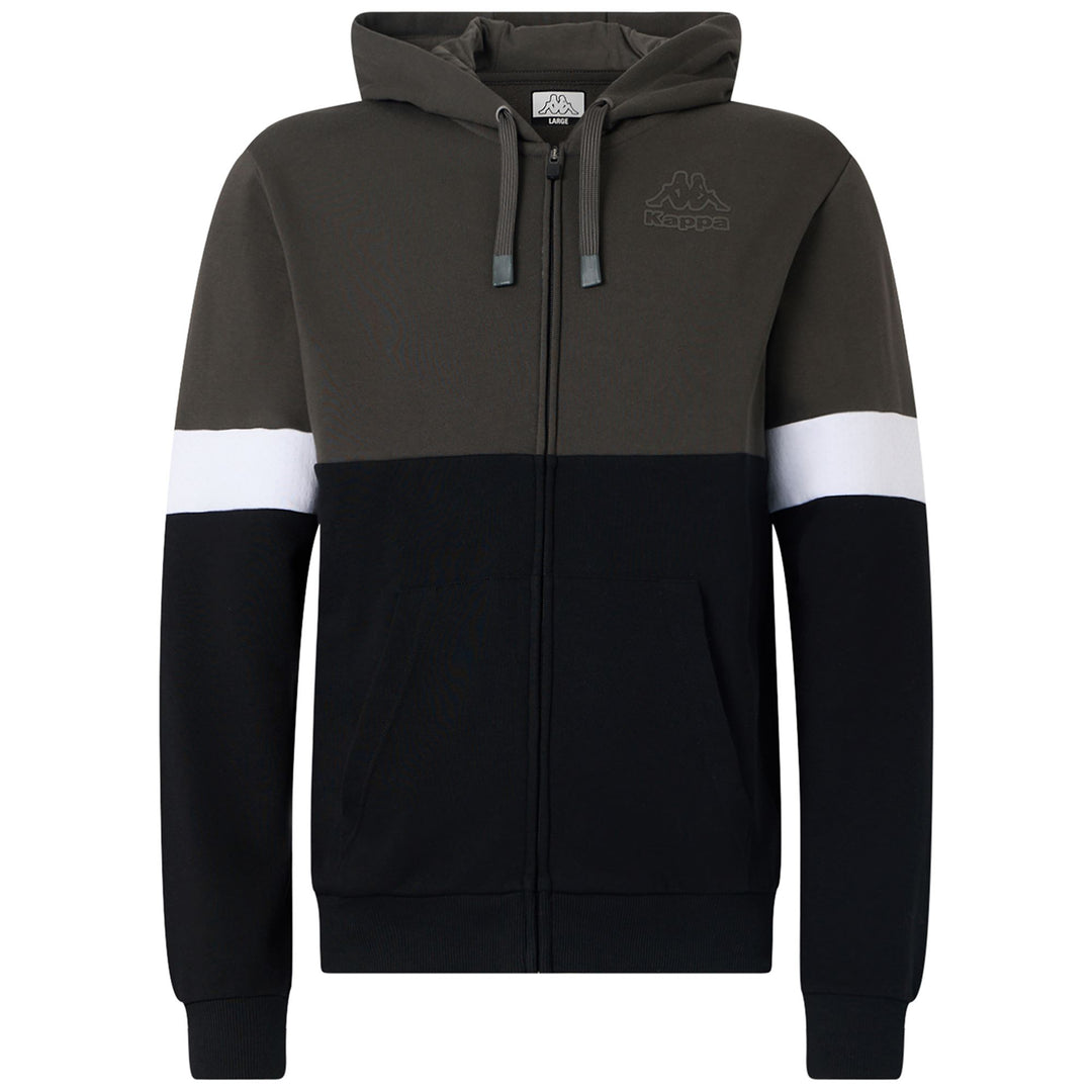 Giacca Fleece Sportiva Uomo Nera con Cappuccio e Tasche main