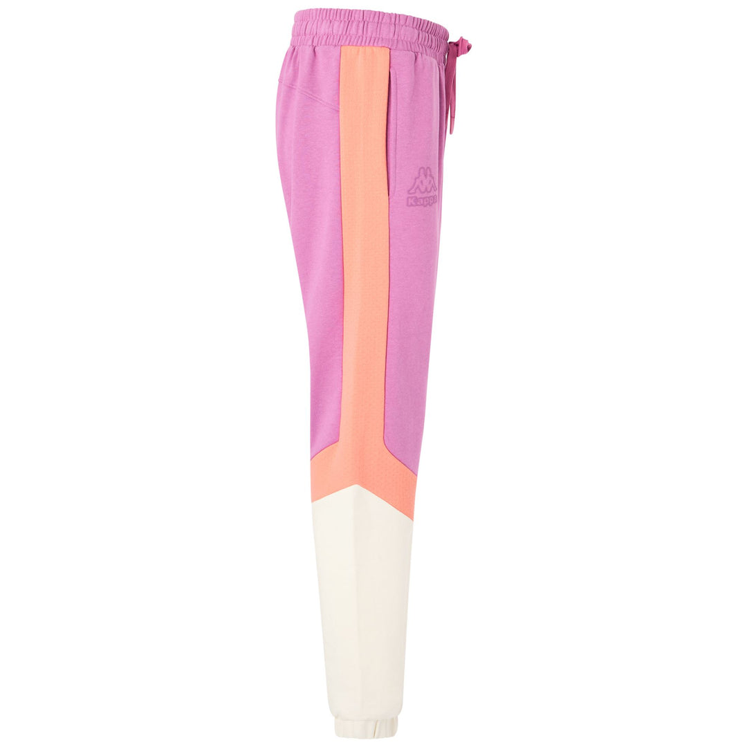 Pantaloni Sportivi Donna Rosso Viola con Inserti in Rete main