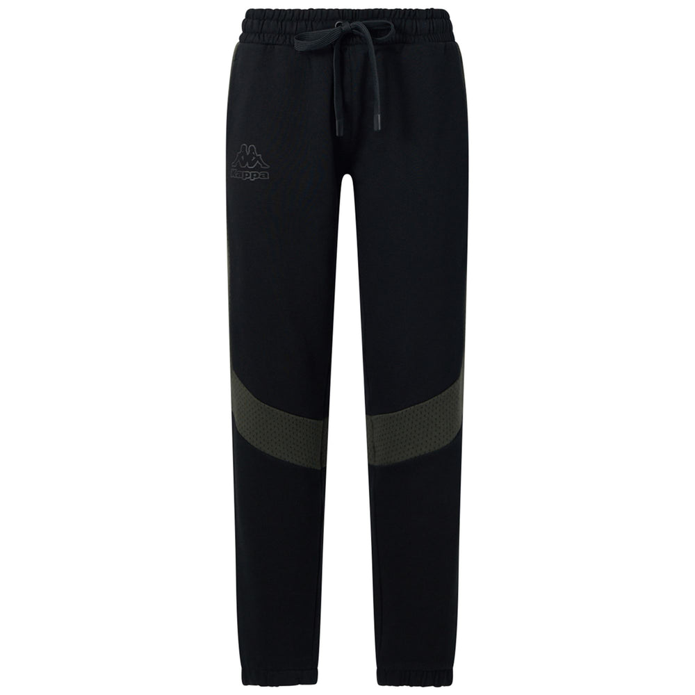 Pantaloni sportivi da donna neri con inserti in rete e coulisse 02