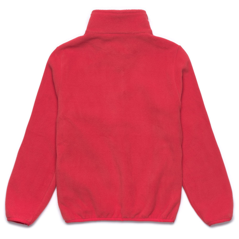 Red Kids Ski Fleece Jumper with Half Zip and Antipilling Fabric 02