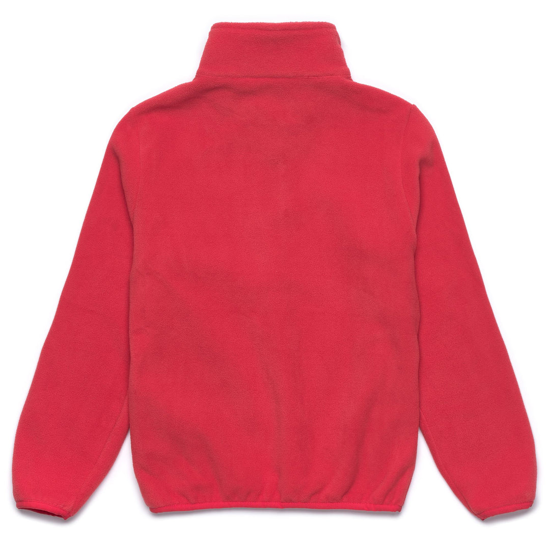 Red Kids Ski Fleece Jumper with Half Zip and Antipilling Fabric main