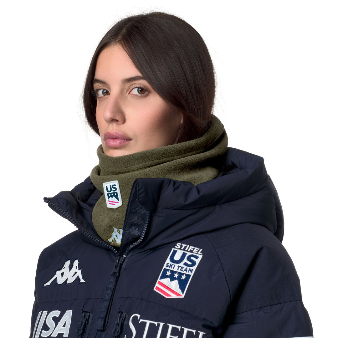 Green Unisex Ski Neck Warmer in Polar Fabric 01