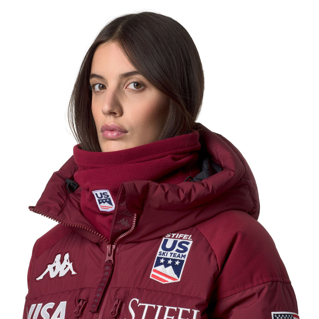 Red Unisex Polar Scarf with Omini Logo for Skiing and Snowboarding main