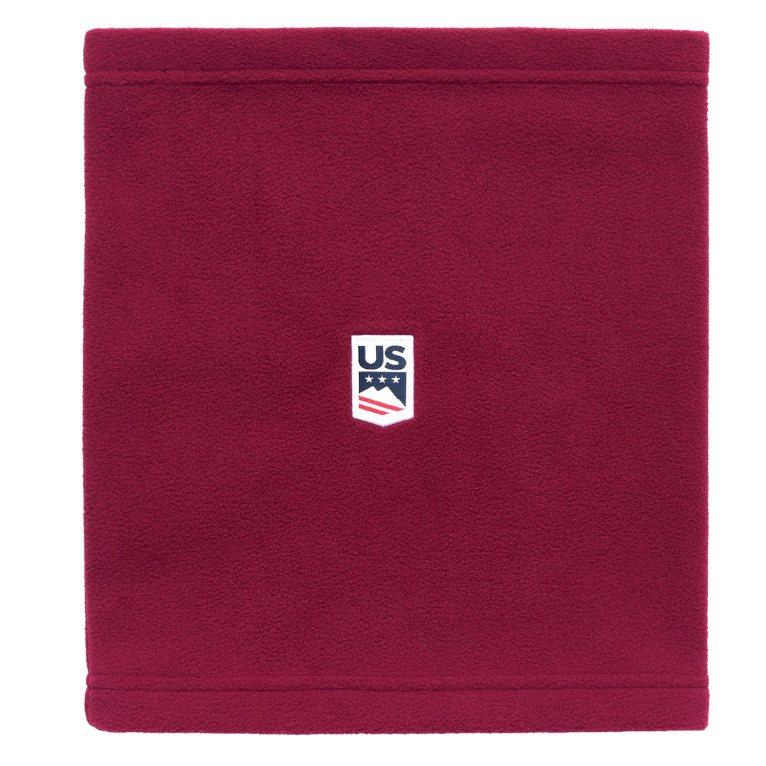 Calentador de cuello de esquí unisex rojo en forro polar main