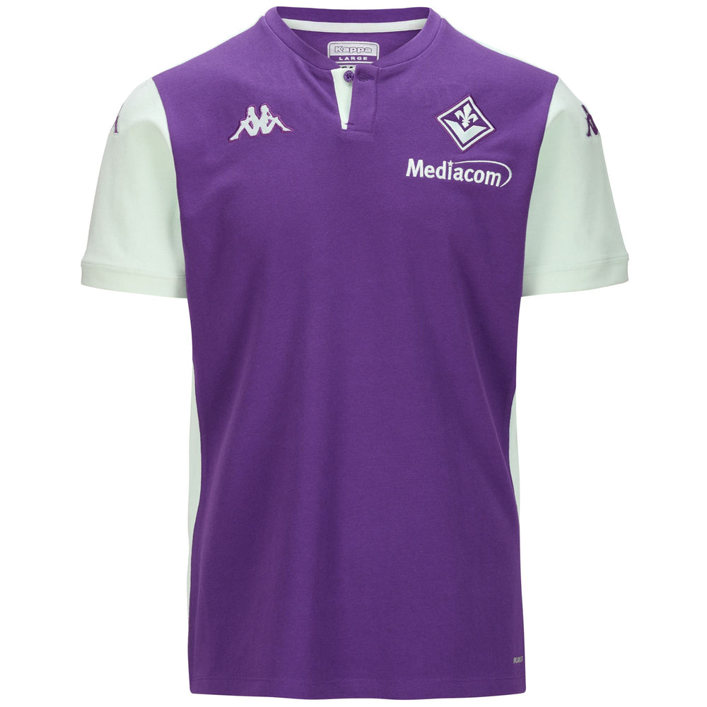 T-Shirt da Calcio Uomo in Cotone Biologico Viola Slim Fit 02