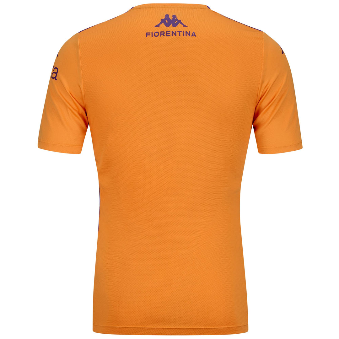 Maillot d'entraînement de football ACF Fiorentina pour homme, orange, coupe ajustée main