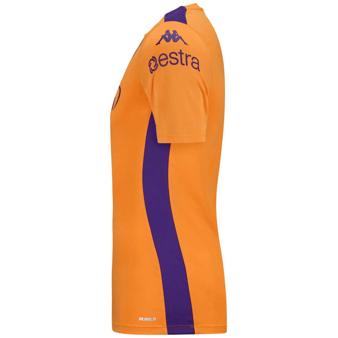 Maillot d'entraînement de football ACF Fiorentina pour homme, orange, coupe ajustée main