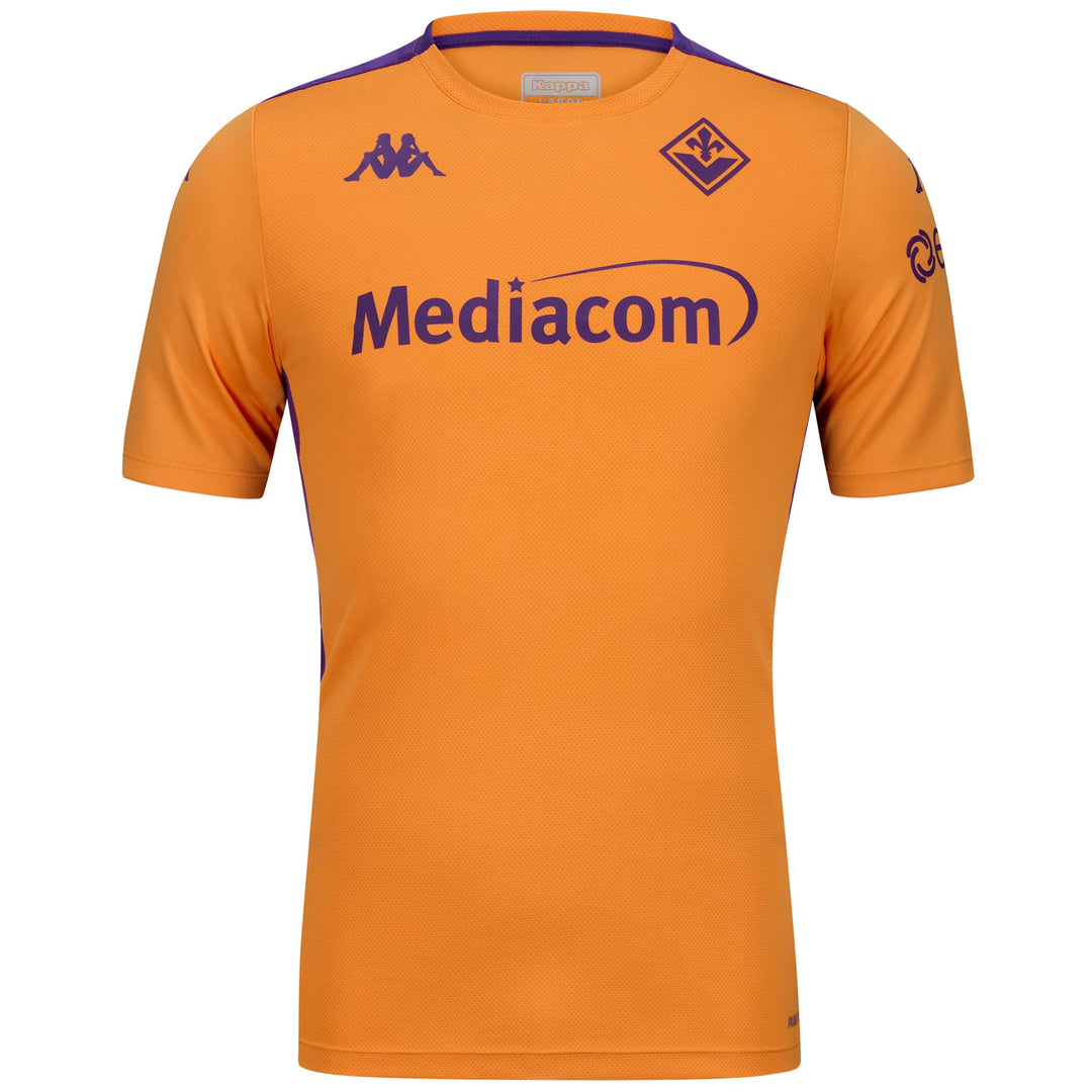 Maillot d'entraînement de football ACF Fiorentina pour homme, orange, coupe ajustée 01