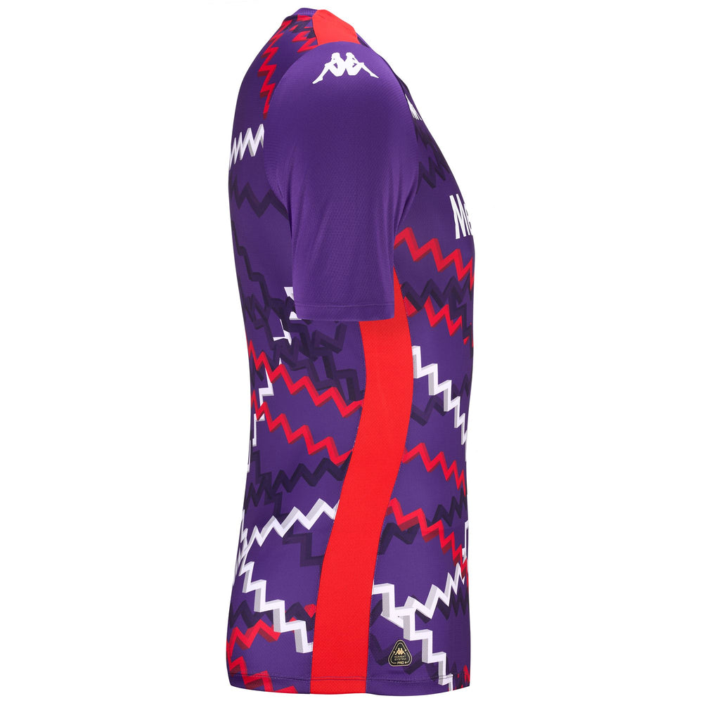 Camiseta de fútbol para hombre color violeta con poliéster reciclado. 02