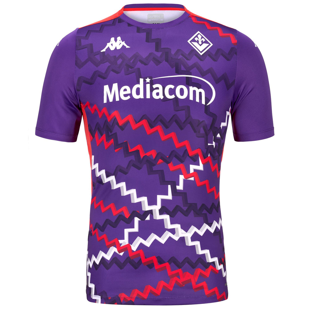 Violet Men's ACF Fiorentina Football Pre-Match Slim Fit Shirt 01