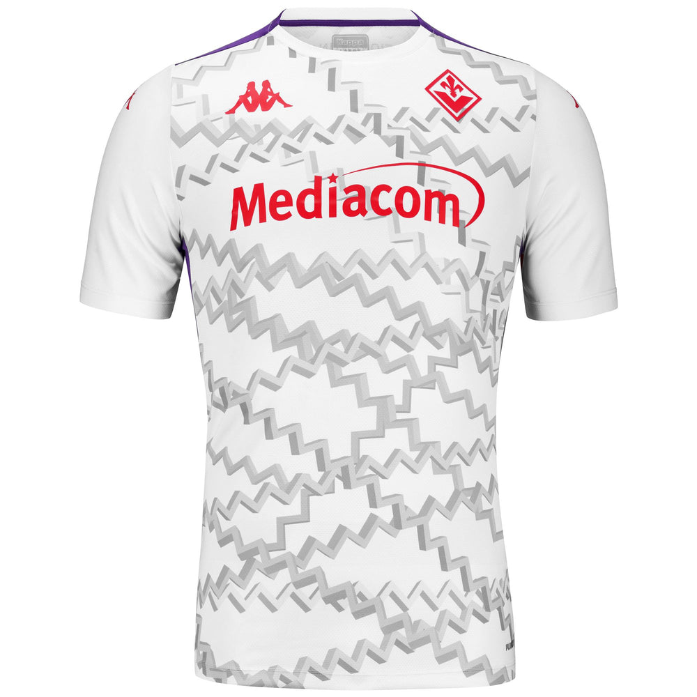 Maglia prepartita da calcio ACF Fiorentina da uomo vestibilità slim bianca 02