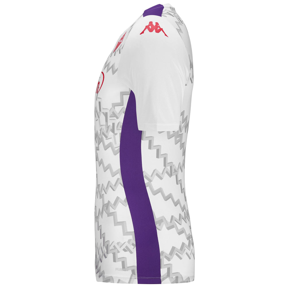 White Men's Slim Fit ACF Fiorentina Soccer PreMatch Shirt 02