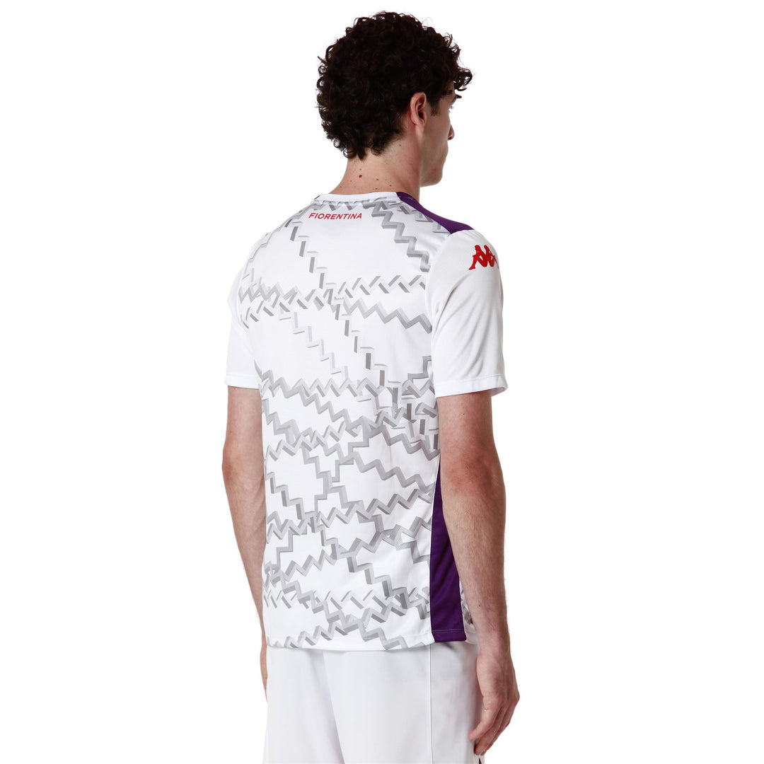Camiseta de fútbol ACF Fiorentina blanca de corte entallado para hombre antes del partido main