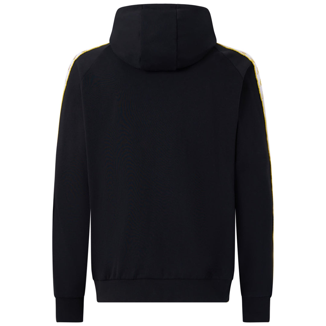 Chaqueta deportiva polar negra y amarilla para hombre con logotipo bordado main