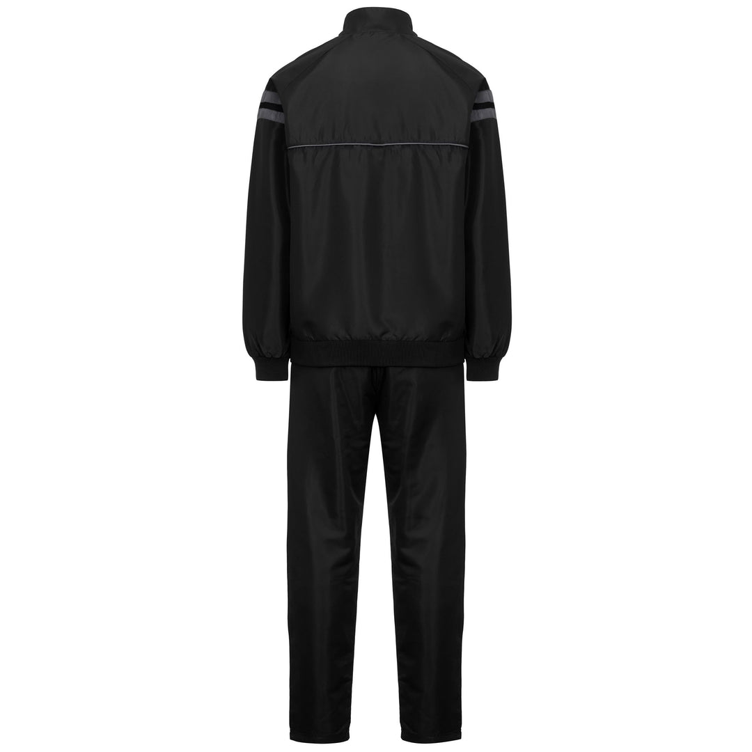 Black Grey Men's Tracksuit with Inserts and Zip Pockets main