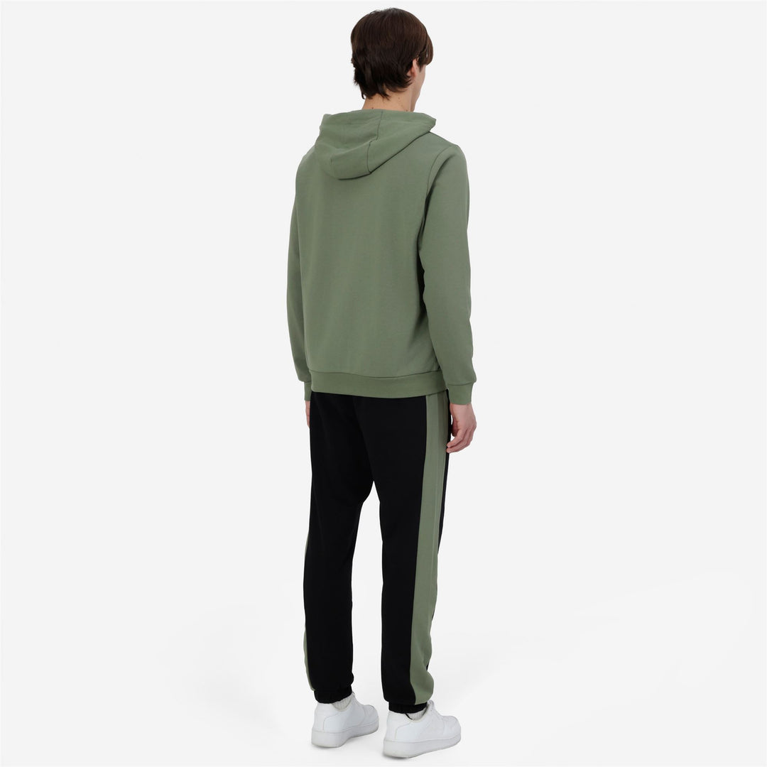Olivine green Men's Sportstyle Tracksuit with Hood and Pockets main