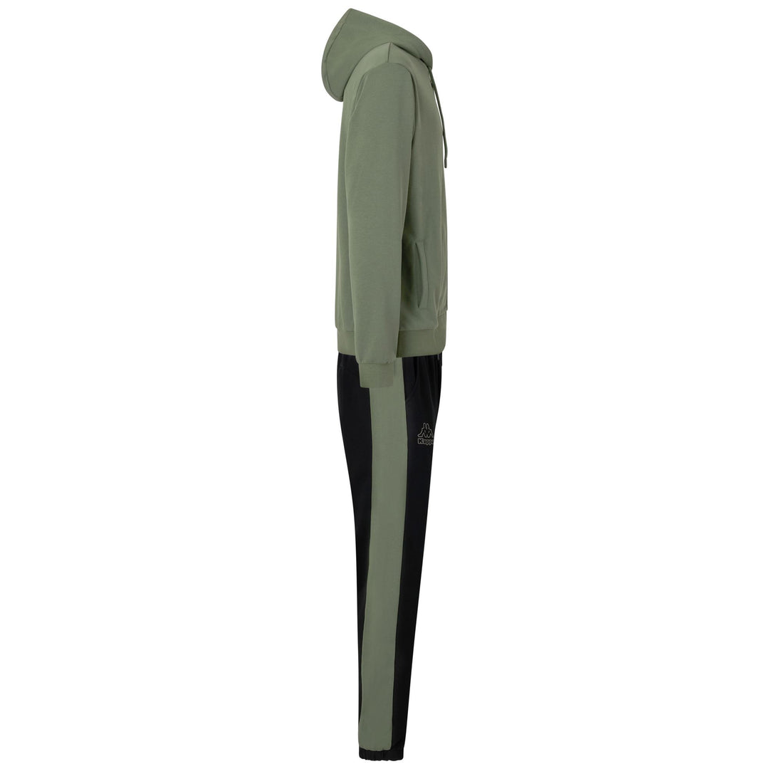 Olivine green Men's Sportstyle Tracksuit with Hood and Pockets main