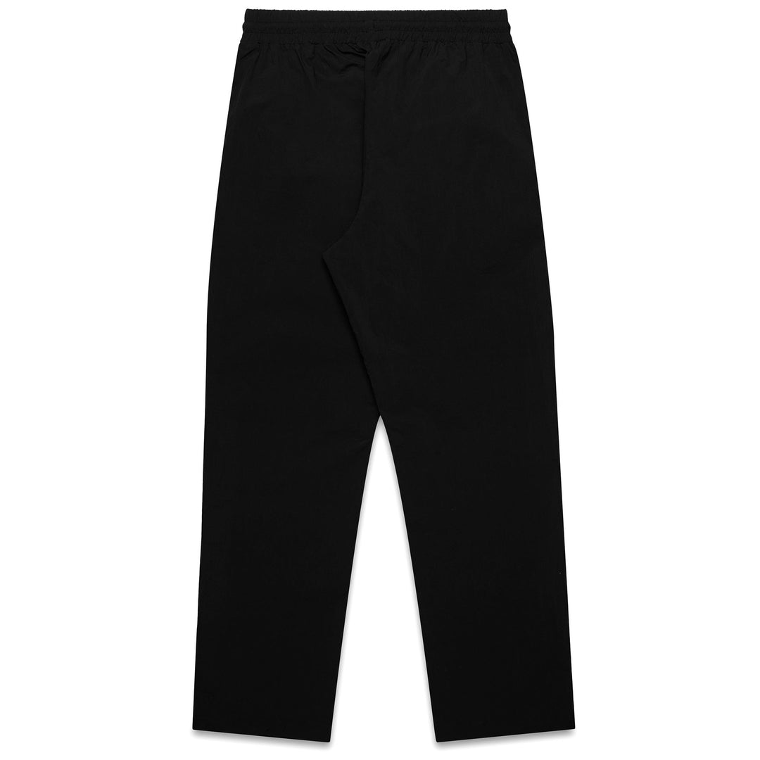 Pantalones deportivos negros de nailon para hombre, de pierna ancha y cintura elástica. main