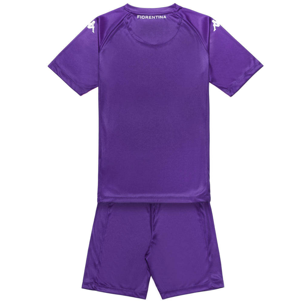 Ensemble maillot de football à manches courtes et short ACF Fiorentina pour garçon, couleur violette 02