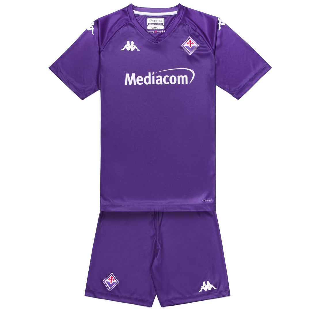 Violet Boy's ACF Fiorentina Soccer Shorts and T-Shirt Set 01