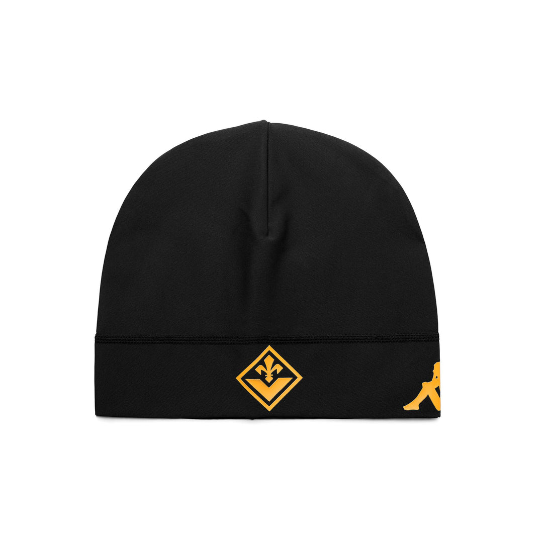 Black Unisex Football Beanie Cap with High Density Logo 01