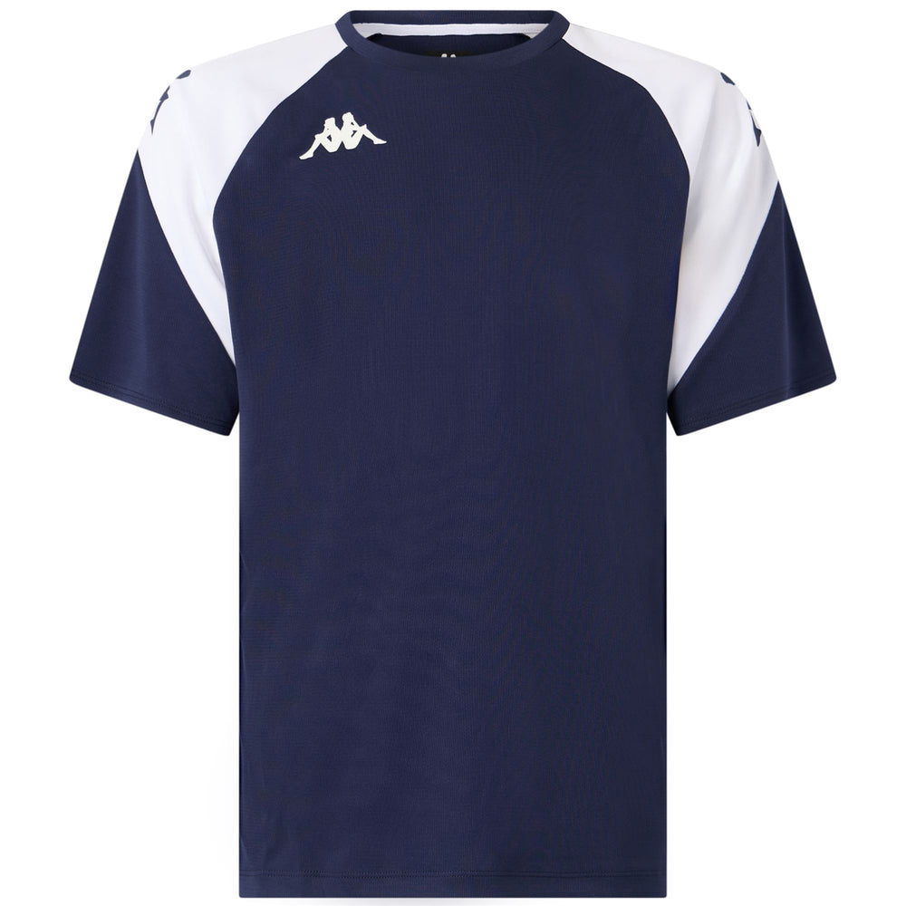 Camiseta fútbol azul corte entallado para hombre 02