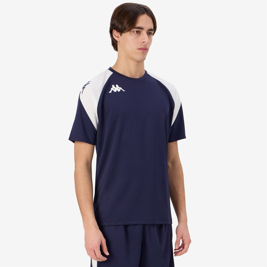 Camiseta fútbol azul corte entallado para hombre main