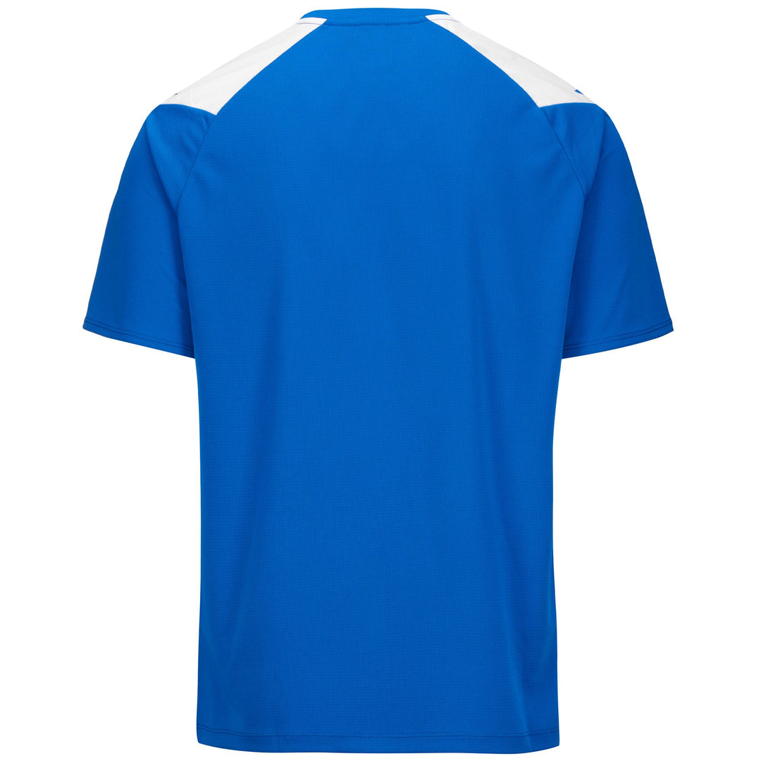 Camiseta azul entrenamiento fútbol con corte ajustado para hombre main