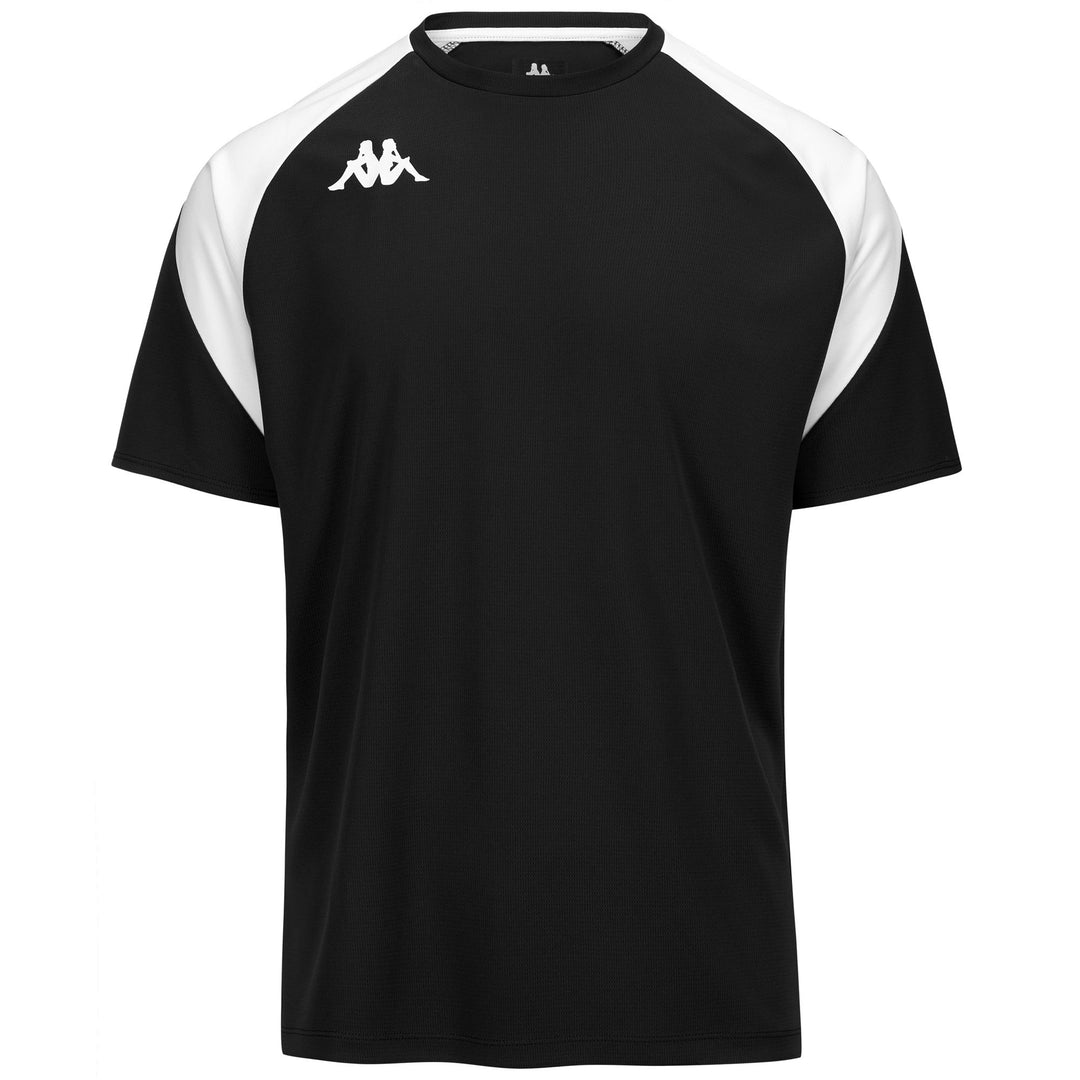 Camiseta entrenamiento fútbol negra para hombre corte ajustado 01