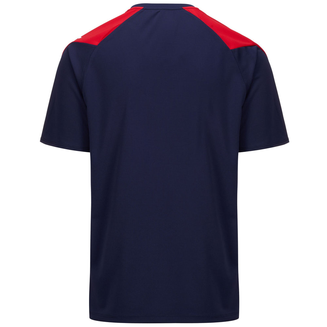 Maillot d'entraînement de football bleu pour homme, coupe ajustée, en tissu recyclé main