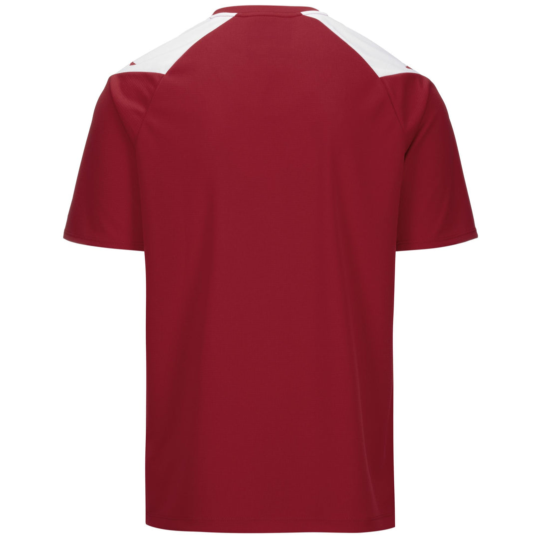 Maillot d'entraînement de football rouge pour homme, coupe ajustée, en tissu recyclé main