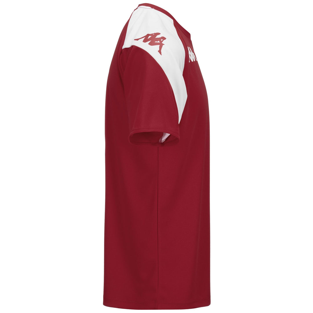 Maillot d'entraînement de football rouge pour homme, coupe ajustée, en tissu recyclé main