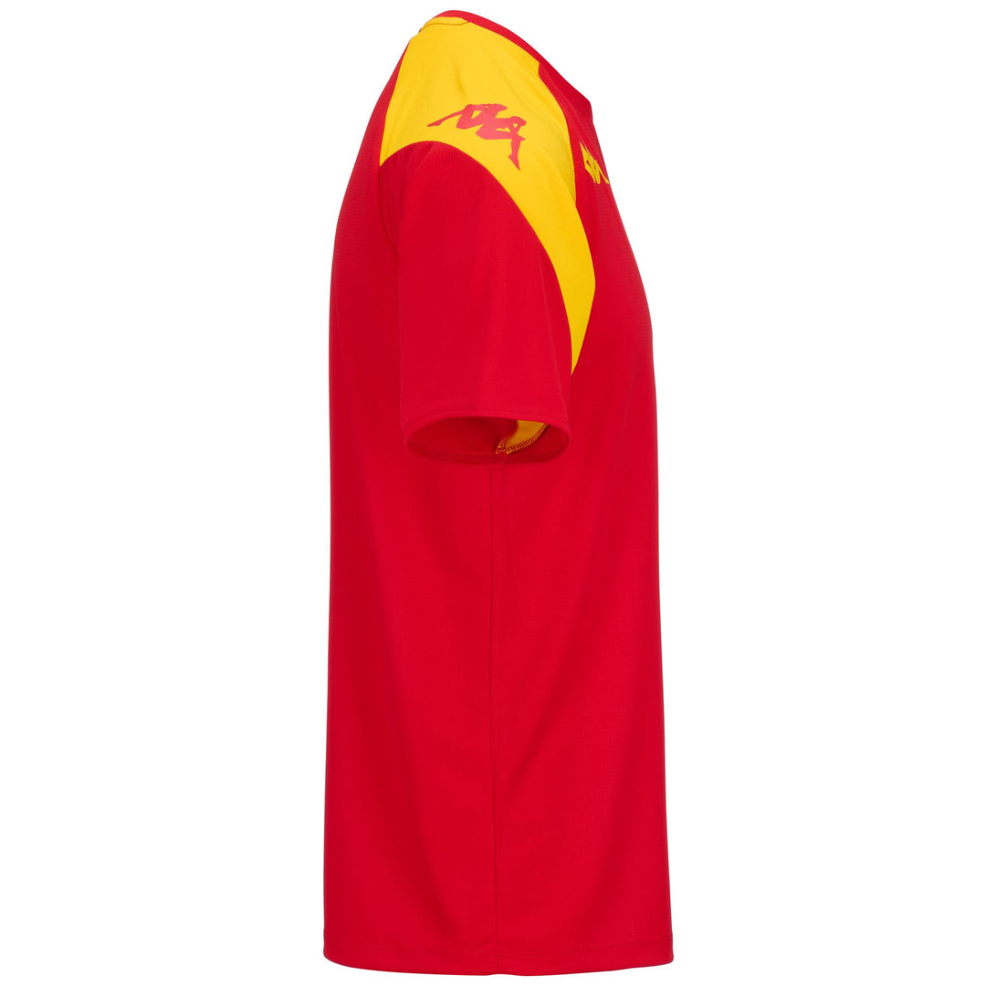 Red Men's Slim Fit Training Shirt in Recycled Textured Fabric main