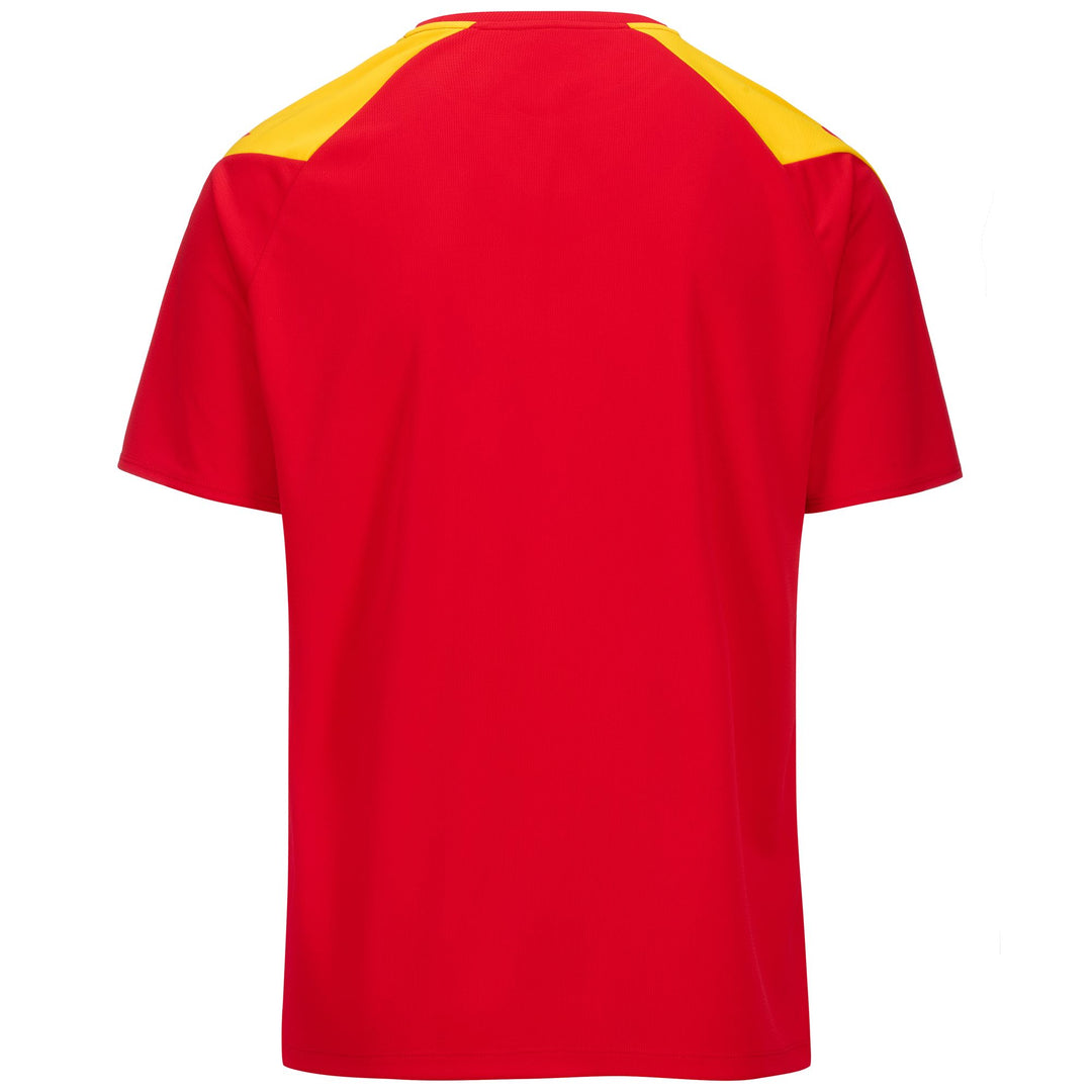 Red Men's Slim Fit Training Shirt in Recycled Textured Fabric main
