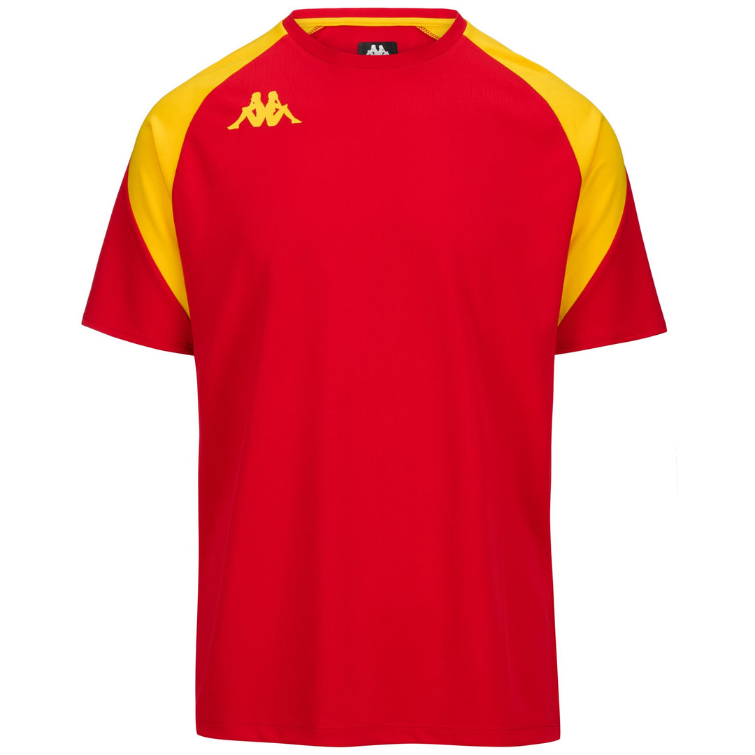 Red Men's Slim Fit Training Shirt in Recycled Textured Fabric main