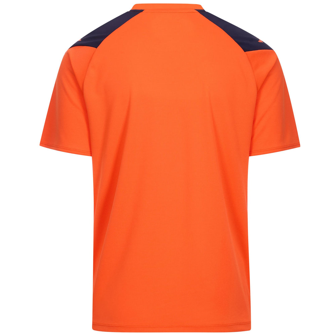 Orange and Blue Men's Slim Fit Training Shirt in Recycled Fabric main